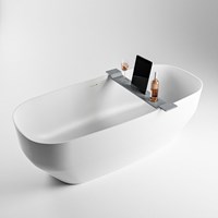 EASY Bath shelf 86cm solid surface color Plata.-2