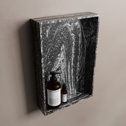 EASY Nis 44,5x29,5cm in solid surface kleur Lava. 1 vak  geschikt voor in- of opbouw