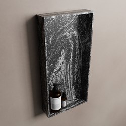 EASY Nis 59,5x29,5cm in solid surface kleur Lava. 1 vak  geschikt voor in- of opbouw