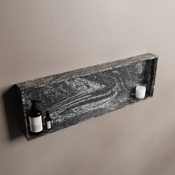 EASY Nis 89,5x29,5cm in solid surface kleur Lava. 1 vak  geschikt voor in- of opbouw