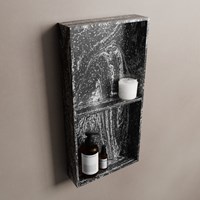 EASY Nis 59,5x29,5cm in solid surface kleur Lava. 2 vakken geschikt voor in- of opbouw