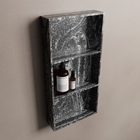 EASY Nis 59,5x29,5cm in solid surface kleur Lava. 3 vakken  geschikt voor in- of opbouw