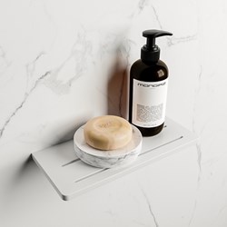 EASY Mensola doccia 31cm solid surface colore Talc.