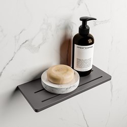 EASY Mensola doccia 31cm solid surface colore Dark Grey.