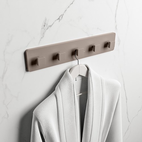 EASY Handdoekhaakjes 45cm solid surface kleur Smoke