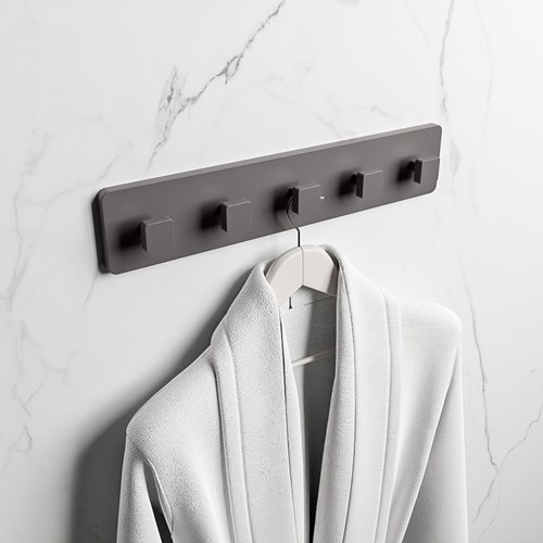 EASY Handdoekhaakjes 45cm solid surface kleur DarkGrey