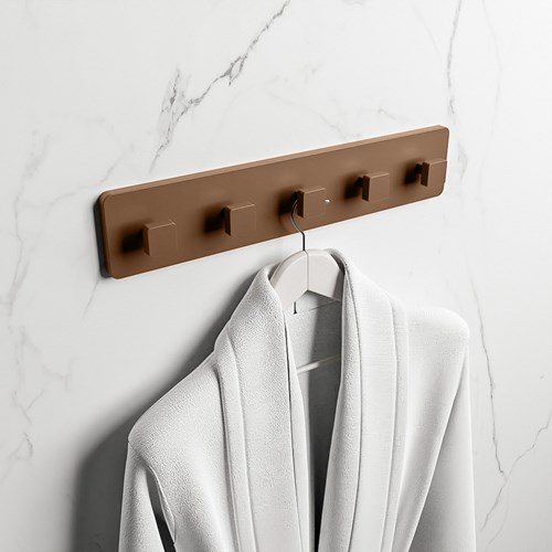 EASY Handdoekhaakjes 45cm solid surface kleur Rust