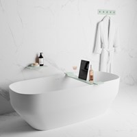 EASY Mensola doccia 31cm solid surface colore Greey.-3