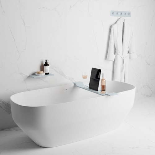 EASY Wandablage 31cm solid surface farbe Clay.-3
