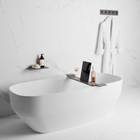 EASY Étagère de douche 31cm solid surface couleur Dark Grey.-3