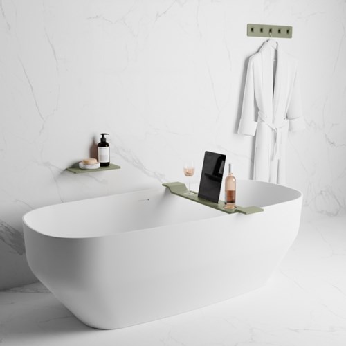 EASY Mensola doccia 31cm solid surface colore Army.-3