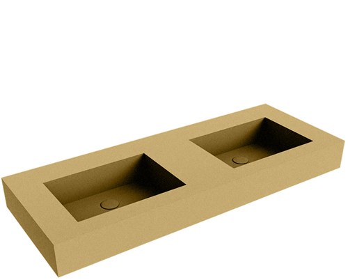 EDGE Oro vrijhangende wastafel 120cm. Positie wasbak Dubbel rand 12cm. 