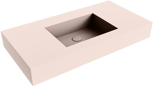 EDGE Rosee vrijhangende wastafel 91cm. Positie wasbak Midden rand 12cm. 