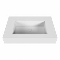 EDGE Talc Lavabo sospeso à parete solid surface 71cm. Posizione lavabo Mittig bordo 12cm.-2