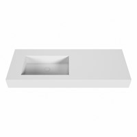 EDGE Talc Wall-Hung Basin solid surface 120cm. Position basin Left rim 12cm.-2