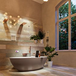 FLOAT freestanding bath 170x80cm color Smoke / Talc.