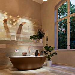FLOAT freestanding bath 170x80cm color Rust / Talc.