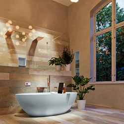 FLOAT bañera exenta solid surface 170x80cm color Clay / Clay.