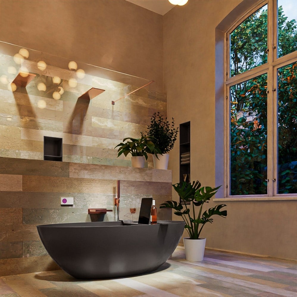 vrijstaand bad solid surface float dark grey vrijstaand bad solid surface float dark grey