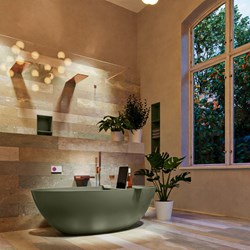 FLOAT bañera exenta solid surface 170x80cm color Army / Army.