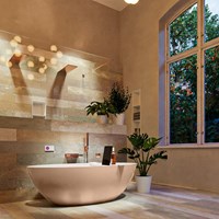 FLOAT freestanding bath 170x80cm color Rosee / Talc.
