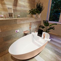 FLOAT vasca da bagno indipendente 170x80cm colore Rosee / Talc.-2