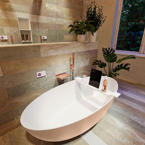 FLOAT vrijstaand bad 170x80cm kleur Rosee / Talc-2