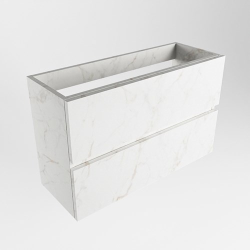 ADA toiletmeubel met 2 lade kleur Carrara 80cm breed