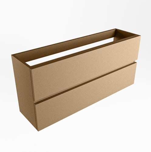 ADA toiletmeubel met 2 lades kleur Oro 110cm breed, Midden uitsparing in lade.