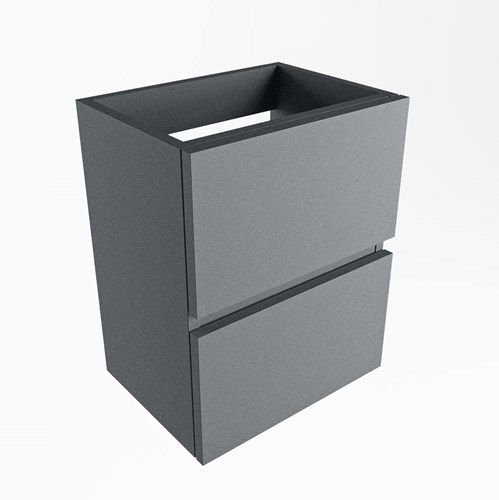 ADA toiletmeubel met 2 lades kleur Plata 40cm breed, Midden uitsparing in lade.