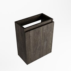 TURE meuble lave-main sans lavabo 40cm 1 porte couleur Dark Brown.