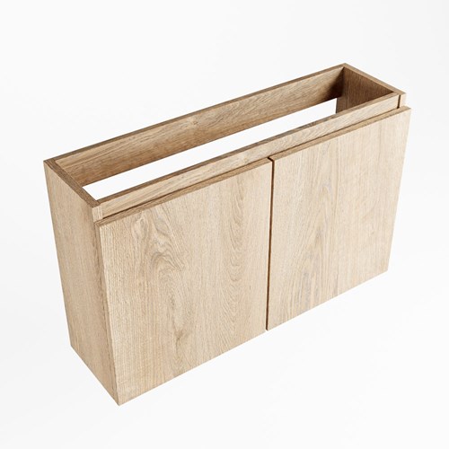 TURE toiletmeubel met 2 deuren kleur Washed Oak 80cm breed.