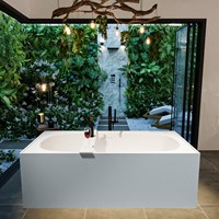 FREEZE Bañera exenta solid surface 180x85cm color Clay / Talc.