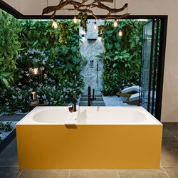 FREEZE freestanding bath 180x85cm color Ocher / Talc.