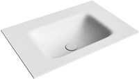 GRUNNE Talc solid surface inbouw wastafel 61cm. Positie wasbak Midden.