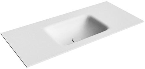 GRUNNE Talc solid surface inbouw wastafel 91cm. Positie wasbak Midden.