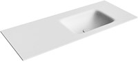 GRUNNE Talc solid surface inbouw wastafel 100cm. Positie wasbak Rechts.