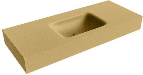 GRUNNE Oro vrijhangende wastafel 101cm. Positie wasbak Midden rand 12cm. 