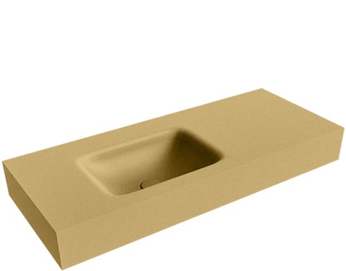GRUNNE Oro vrijhangende wastafel 100cm. Positie wasbak Links rand 12cm. 