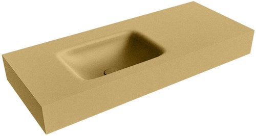 GRUNNE Oro vrijhangende wastafel 101cm. Positie wasbak Links rand 12cm. 