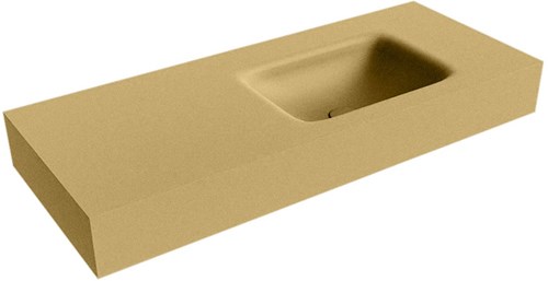 GRUNNE Oro vrijhangende wastafel 101cm. Positie wasbak Rechts rand 12cm. 