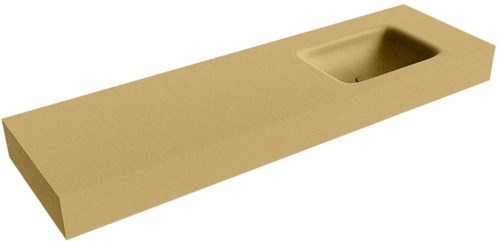 GRUNNE Oro vrijhangende wastafel 140cm. Positie wasbak Rechts rand 12cm. 