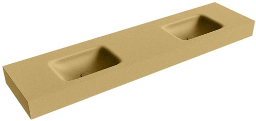 GRUNNE Oro vrijhangende wastafel 170cm. Positie wasbak Dubbel rand 12cm. 