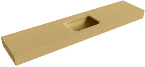 GRUNNE Oro vrijhangende wastafel 181cm. Positie wasbak Midden rand 12cm. 