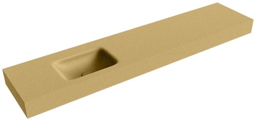 GRUNNE Oro vrijhangende wastafel 191cm. Positie wasbak Links rand 12cm. 