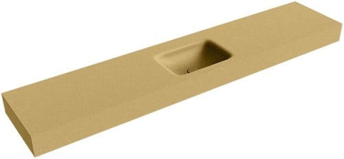 GRUNNE Oro vrijhangende wastafel 200cm. Positie wasbak Midden rand 12cm. 