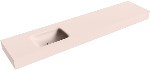 GRUNNE Rosee vrijhangende wastafel 191cm. Positie wasbak Links rand 12cm. 