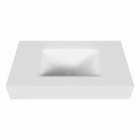 GRUNNE Talc Lavabo sospeso à parete solid surface 71cm. Posizione lavabo Mittig bordo 12cm.-2
