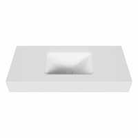 GRUNNE Talc Lavabo sospeso à parete solid surface 90cm. Posizione lavabo Mittig bordo 12cm.-2