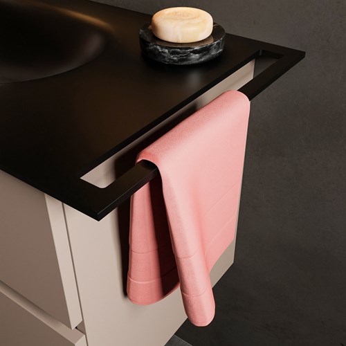 EASY Porte-serviettes horizontal encastré 40cm pour lavabo encastré. Position latérale droite.-3